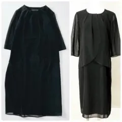 美品✨東京ソワール　高級喪服礼服　11号　ワンピース ブラック 冠婚葬祭