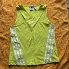adidas イエロー タンクトップ M