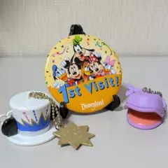 ディズニーカリフォルニア 1st Visit! レア 缶バッチ 他 3点セット