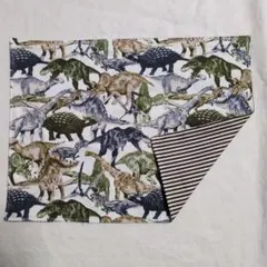 ハンドメイド☆ ランチョンマット リアルダイナソー ターコイズブルー