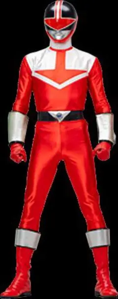 美品)未来戦隊レンジャータイムレッド1\1コスプレマスクアトラクプロップ