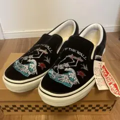VANS Slip-On 刺繍デザイン ブラック