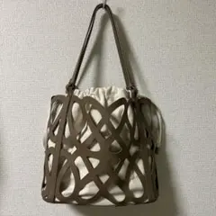 chico カットワークトートバッグ　しまむら　中薄橙のサムネイル