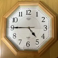 CASIO 掛時計 LW707 木製 八角形　ジャンク品