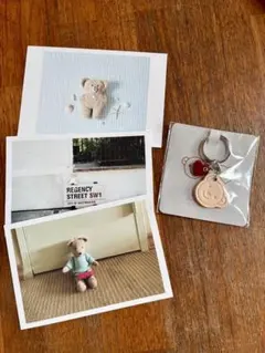 CHECK&STRIPE　ロンドンくまとハートのチャーム