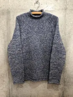 J.CREW ジェイクルー　コットン　ロールネック　ニット　ブルー