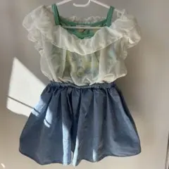 キッズ服 フリル付きワンピース 100cm