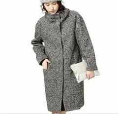 BEAUTY &YOUTH ツイード調のスタンドカラーコート