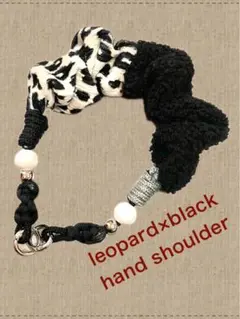 スマホショルダー　パラコード　ストラップ　ハンドストラップ　レオパード