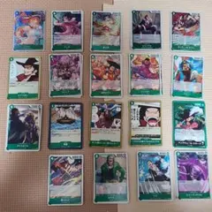 ワンピースカード　蒼海の七傑　緑　R以下４コン　SRナミ２枚付き