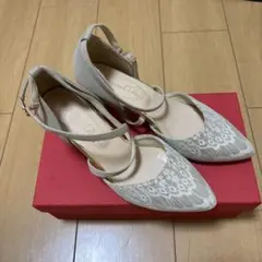 Oriental Raffi レース装飾ハイヒール