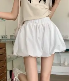 ミニ丈バルーンスカートパンツ