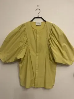 UNITED ARROWS ライムイエロー　バルーンスリーブシャツ
