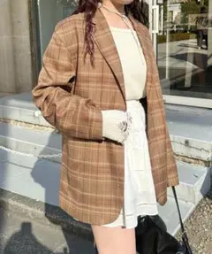 Kastane ジャガードチェックジャケット