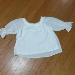 3can4on シフォンブラウス オフショルダー ふんわりトップスのサムネイル