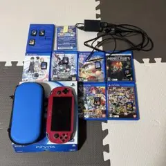 PS Vita 赤色 本体 + ゲームソフト9本セット
