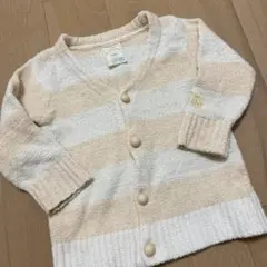 ジェラートピケ　ボーダーカーディガン　70〜80㎝
