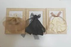 ドレスの色当てクイズ見本3個セット（ベージュ・ブラック・イエロー）