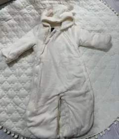 0-6months babyGap もこもこ くま耳 ジャンプスーツ　白