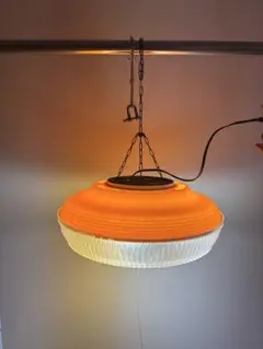 昭和レトロ　天井照明　レトロポップ　吊し照明　照明器具　レトロ　オレンジ