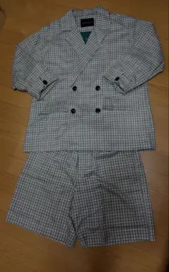 double nameチェック柄ダブルセットアップ