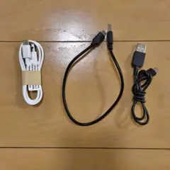 充電ケーブルセット USB-C（白1本）とMicroUSB（黒2本）