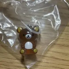 リラックマ　クリアマスコットチャーム　めじるしアクセサリー