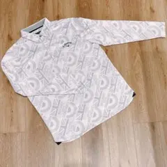 【良品】Callaway キャロウェイ 長袖 ポロシャツ 裏起毛 ホワイト LL