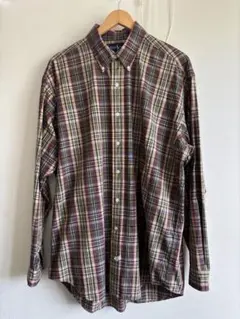 [古着]Ralph Lauren ラルフローレン チェックシャツ L 黄赤紺