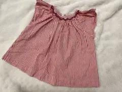 jacadi ストライプ 半袖 ブラウス シャツ 24M 90㎝
