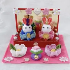お雛様♡ひな祭り♡つまみ細工♡ちりめん細工♡雛飾り♡7点セット♡初節句♡