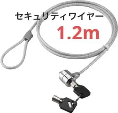 ★セキュリティワイヤー ワイヤーロック 防犯 ノートパソコン　盗難防止 1.2m