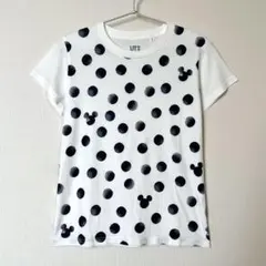 UNIQLO　ユニクロ　UT　半袖Tシャツ　ミッキー　水玉柄　ホワイト　Mサイズ