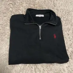 U.S. POLO ASSN. ブラック ジップアップトレーナー