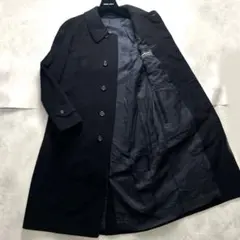 【美品】バーバリーロンドン　チェスターコート　ラムウール　ロゴ総柄　ブラック　M 美品】バーバリーロンドン チェスターコート ラムウール ロゴ総柄