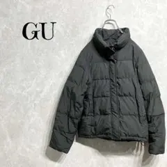 a0177【ジーユー】ダウンジャケット XS 黒 フロントファスナー