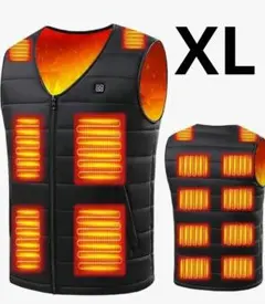 ヒーターベスト 電熱ベスト メンズ XL ブラック USB 防寒 軽量 釣りのサムネイル