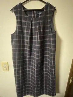 BLUELIFE チェック柄ノースリーブワンピース サイズ2