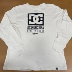 DC ロゴプリント 長袖Tシャツ Sサイズ ホワイト