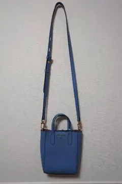 MICHEAL KORS ブルー レザー ショルダーバッグ ハンドル付き