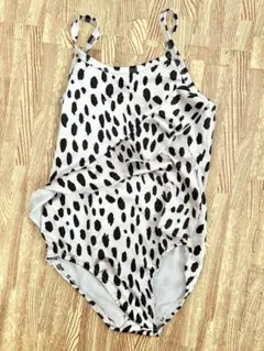120㎝！水着 白と黒のレオパード
