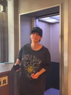 佐藤健着用　ビンテージデニムTシャツ ブラック　XXL