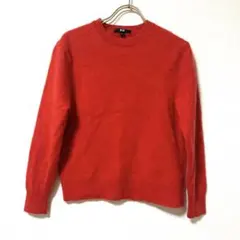 ✨カシミヤ100%✨ ユニクロ【L】ニット 赤 シンプル あったか 通勤