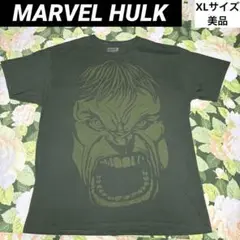 美品【値下げOK】MARVEL HULK US古着Tシャツ XL カーキ　限定版