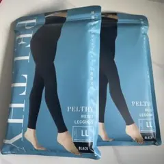 PELTHY RESET LEGGINGS LLサイズ ブラック2点セット