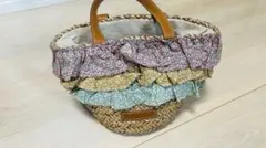 Samantha Thavasaフリル付き籠バッグ