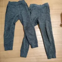 ユニクロ　ギッズ　グレー長ズボン　M Lセット