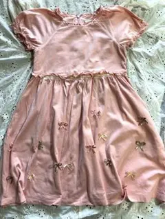 TOCCA BAMBINI リボンいっぱい ワンピース ピンク130 綿100%のサムネイル
