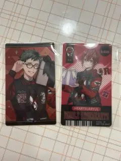 ツイステ　5周年　メタルクリアカード　トレイクローバー　リドルローズハート