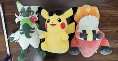ポケモン ぬいぐるみ　アチゲータ　ニャローテ　ピカチュウ　3体セット